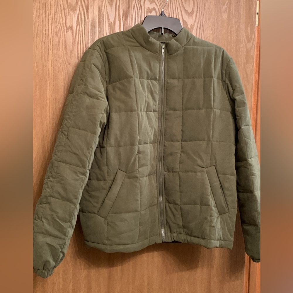 Olive Green Quilted Jacket